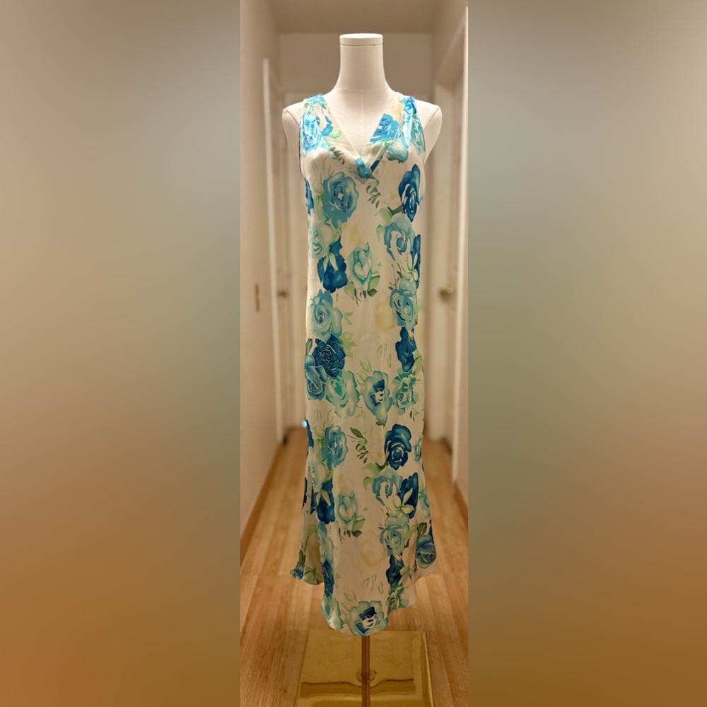 Oscar de la Renta pink label floral slip dress sz M